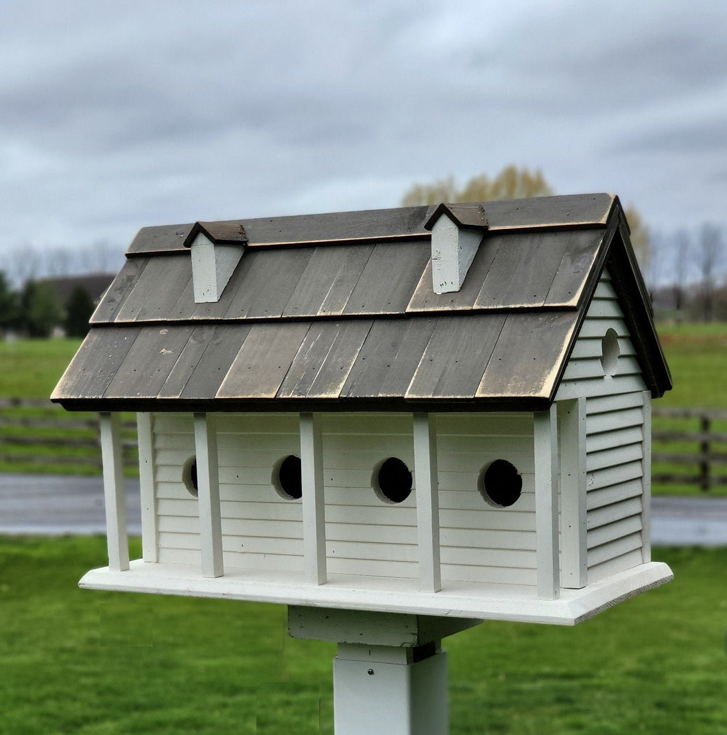 Martin Birdhouse - Amish Handmade Primitive Design - 6 Nesting Compartments - Birdhouse outdoor