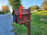 Rustic Mailbox Amish Handmade, With Metal Box Insert USPS Approved, Made With Wooden Rustic Reclaimed Lumber