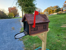 Load image into Gallery viewer, Amish Mailbox Rustic With Metal Insert USPS Approved Mailbox Outdoor - Barn Mailboxes Wood
