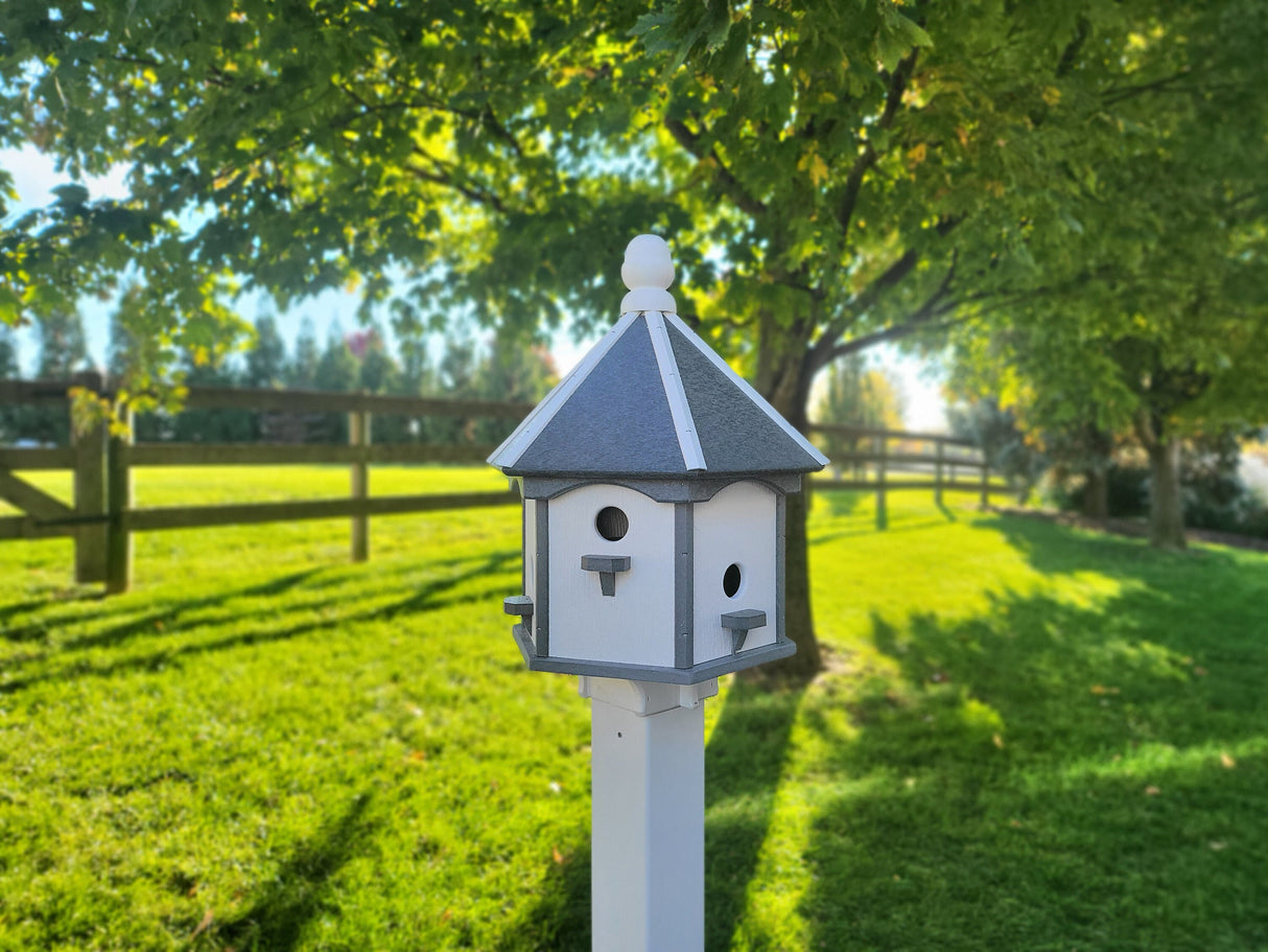 Bird House Gazebo Poly Amish Made With 6 Nesting Compartments X-Large Weather Resistant