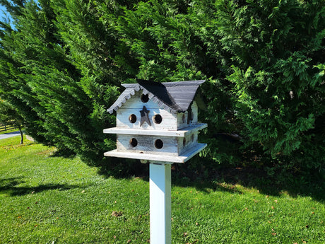 Martin Birdhouse - Amish Handmade Primitive Design - 10 Nesting Compartments - Birdhouse outdoor