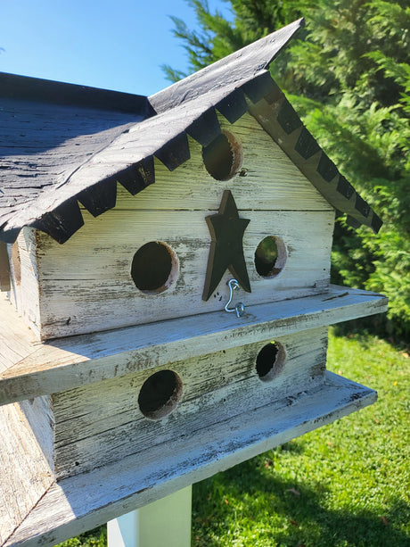 Martin Birdhouse - Amish Handmade Primitive Design - 10 Nesting Compartments - Birdhouse outdoor