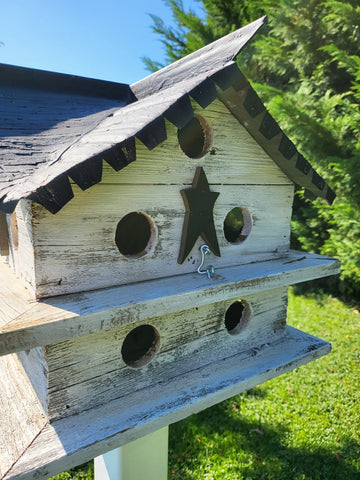 Martin Birdhouse - Amish Handmade Primitive Design - 10 Nesting Compartments -  Birdhouse outdoor