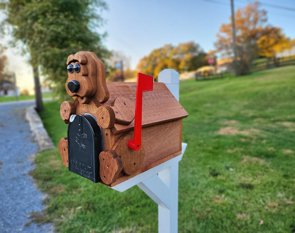 Dog Mailbox Amish Handmade Wooden Metal insert USPS Approved - Mailboxes