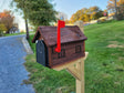 Rustic Mailbox Amish Handmade, With Metal Box Insert USPS Approved, Made With Wooden Rustic Reclaimed Lumber