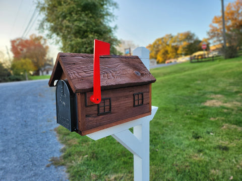 Rustic Mailbox Amish Handmade, With Metal Box Insert USPS Approved, Made With Wooden Rustic Reclaimed Lumber