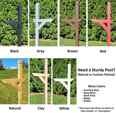 Mailbox Post For 2 Mailboxes in Multi Colors, Premium Wood, Southern Pine Treated, Fits All of Our Mailboxes