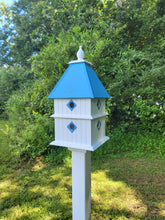 Load image into Gallery viewer, Birdhouse Handmade Choose Roof Color X-Large 2 Story 8 Nesting Compartments Vinyl PVC Bird House With Metal Predator Guards.
