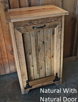 Wood Trash Bin - Free Shipping - Tiltout Trash Can Cabinet Amish Handmade, Wood Storage Recycling Bin