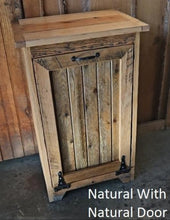 Load image into Gallery viewer, Wood Trash Bin - Free Shipping - Tiltout Trash Can Cabinet Amish Handmade, Wood Storage Recycling Bin
