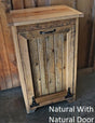 Wood Trash Bin, Tiltout Trash Can Cabinet Amish Handmade, Wood Storage Recycling Bin