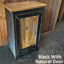 Load image into Gallery viewer, Wood Trash Bin, Tiltout Trash Can Cabinet Amish Handmade, Wood Storage Recycling Bin
