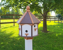 Load image into Gallery viewer, Birdhouse X-Large Amish Handmade, Poly Weather Resistant House With 6 Nesting Compartments
