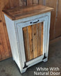 Wood Storage Cabinet, Tiltout Trash Can, Recycling Bin, Amish Handmade, Garbage Can