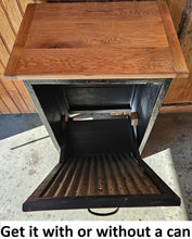 Load image into Gallery viewer, Wood Trash Bin, Tiltout Trash Can Cabinet Amish Handmade, Wood Storage Recycling Bin
