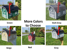 Load image into Gallery viewer, Amish Mailbox - Handmade - Dutch Barn Style - Wooden - Color Options
