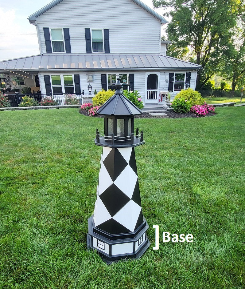 Cape Lookout Lighthouse - Solar - Amish Made - Landmark Replica - Backyard Decor - Garden Decoration