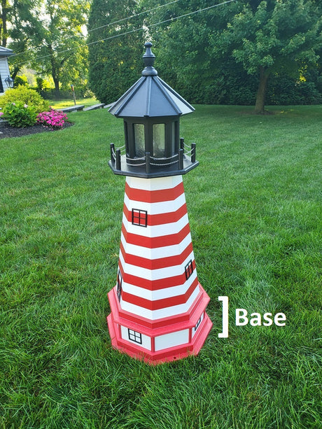 West Quoddy Solar Lighthouse - Handcrafted - Landmark Design - Garden Decoration - Garden Decoration