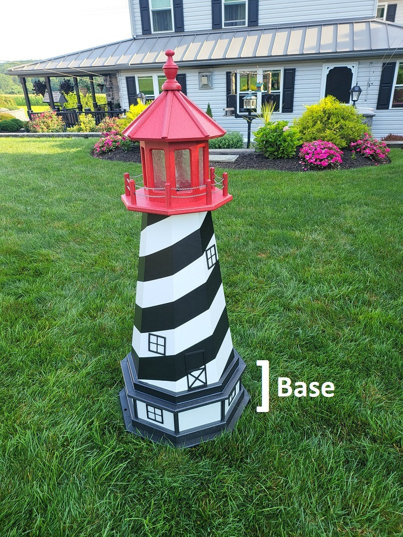 St Augustine Lighthouse - Solar - Amish Made - Landmark Replica - Backyard Decor - Garden Decoration