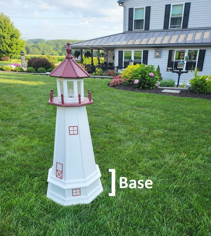 Marblehead Lighthouse - Solar - Amish Made - Landmark Replica - Backyard Decor