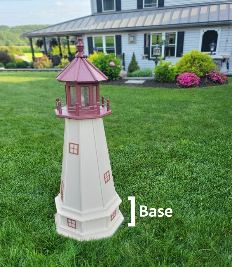 Cape May Lighthouse - Solar - Amish Made - Landmark Replica - Backyard Decor - Garden Decoration