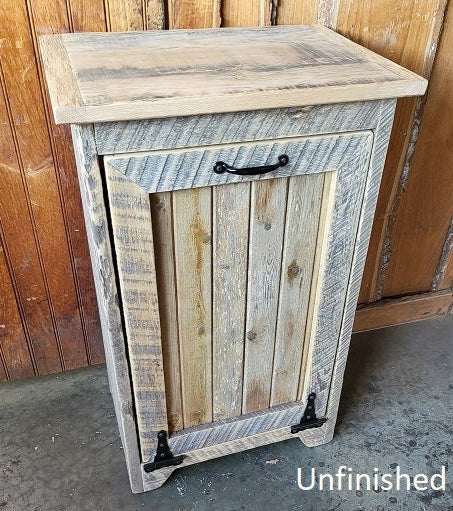 Tilt-out Trash Bin , Recycling Bin, Wood Storage, Cabinet Amish Handmade, Garbage Can