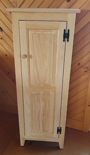 Pantry Cabinet - Amish Furniture - Primitive Jelly Cabinet - Rustic Chimney Cabinet - Home Décor- Amish Handmade - Rustic Cupboard