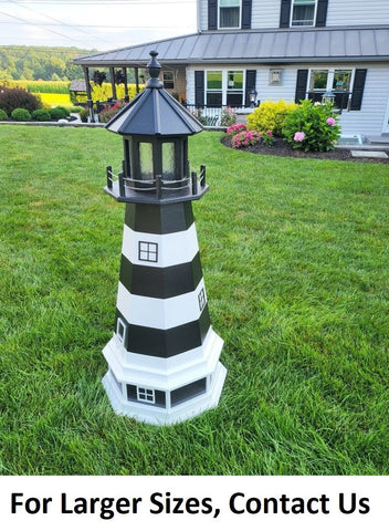 Bodie Island Solar Lighthouse - Garden Decor - Handcrafted - Amish Made - Landmark Replica