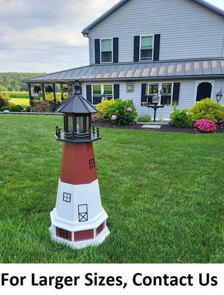 Barnegat Solar Lighthouse. Amish Made - Landmark Replica - Backyard Decor - Garden Decoration