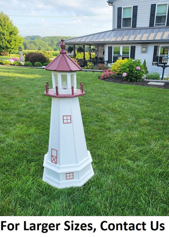 Cape May Lighthouse - Solar - Amish Made - Landmark Replica - Backyard Decor