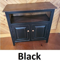 Load image into Gallery viewer, 2 Door Cabinet - Fully Assembled - TV Stand - Primitive - Storage -  TV Cabinet - Home Décor- Amish Handmade - Multipurpose Cabinet - Rustic - Furniture
