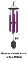 Load image into Gallery viewer, 36&quot;-49&quot; Wind Chimes Amish Handmade - Purple - Deep Tone - Sound Healing - Outdoor Decor - Aluminum Tubes - Wind Bells - Meditation - Nature
