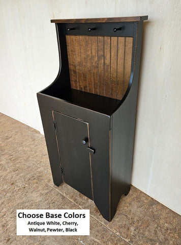 Pantry Cabinet with Hutch Fully Assembled - Hall Tree Jelly Cabinet - Rustic Storage Cabinet - Coat and Shoes - Amish Handmade  - Cupboard