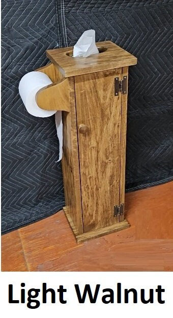 Toilet Paper Stand - Amish Handmade - Toilet Storage - Wooden Cabinet - Roll Holder - Bathroom - Free Standing - Tissue Paper Holder- Decor