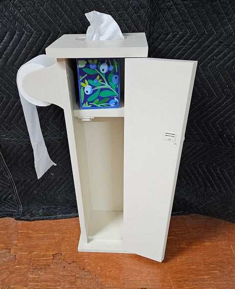 Toilet Roll Dispenser - Amish Handmade - Toilet Storage - Wooden Cabinet - Roll Holder - Bathroom - Free Standing - Tissue Paper Holder