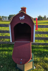 X- Large Amish Mailbox - Barn Design - Handmade - Cedar Roof - Primitive - Rustic - House Mailbox - Country Mailbox - Unique - Farm