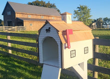 Load image into Gallery viewer, X- Large Amish Mailbox - Barn Design - Handmade - Cedar Roof - Primitive - Rustic - House Mailbox - Country Mailbox - Unique - Farm
