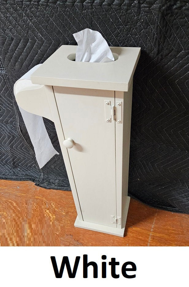 Toilet Paper Holder - Amish Handmade - Toilet Storage - Wooden Cabinet - Roll Holder - Bathroom - Free Standing - Tissue Paper Holder- Home