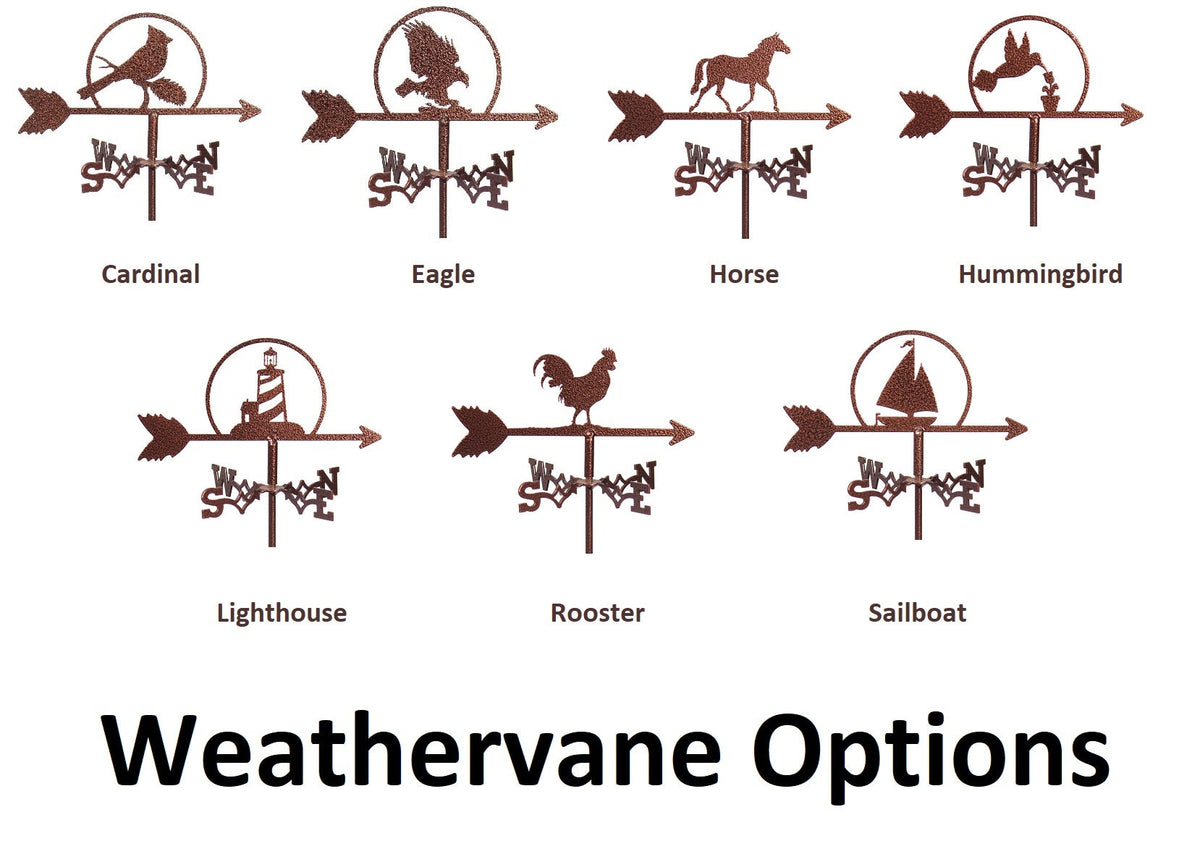 Birdhouse Copper Roof with Weathervane, 1 Nesting Compartment - Handmade for Bird Lovers - Amish Handcrafted - Outdoor Décor - Birds - Yard