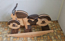 Load image into Gallery viewer, Amish Handmade Motorcycle Rocker - Children&#39;s Gift- Vintage - Decorative - Wooden Toy - Toddler Gift - Animal Toy - Collectible
