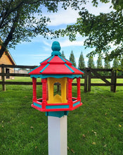 Load image into Gallery viewer, Gazebo Bird Feeder - Amish Handmade - Poly Lumber Weather Resistant - Large Feeding Opening - Medium/Large - Bird Feeder For Outdoors
