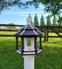 Load image into Gallery viewer, feeder tube, daytime bird feeder, feeder bird, bird feeding station, decorative bird feeder, handmade bird feeder, outdoor décor, Amish birdfeeder, bird lover, gazebo bird feeder
