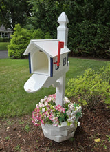 Mailbox + Post + Planter Kit, Amish Handmade, Poly Planter for Mailbox Post, Weather Resistant Poly Lumber, Fits All Mailbox Posts!