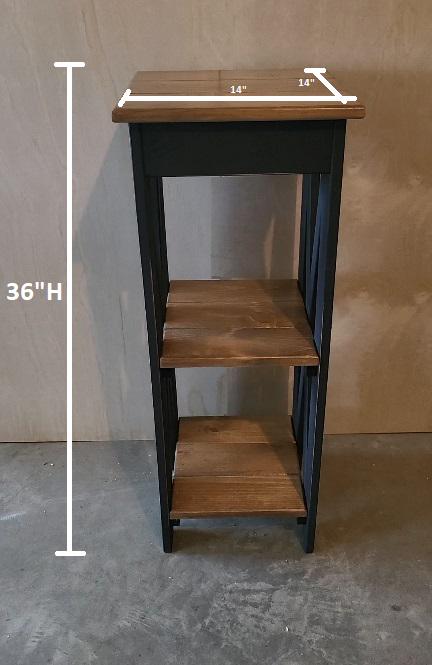 Entry Table - Amish Furniture - Primitive - Home Décor - Nightstand - Living - Book Shelf - Rustic -Handmade - Side Table - Bathroom Cabinet
