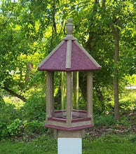 Load image into Gallery viewer, Bird feeder, Amish handmade, bird lovers, primitive, rustic, poly bird feeder, premium feeding tube, bird sanctuary, weather-resistant
