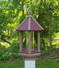 Load image into Gallery viewer, Bird feeder, Amish handmade, bird lovers, primitive, rustic, poly bird feeder, premium feeding tube, bird sanctuary, weather-resistant
