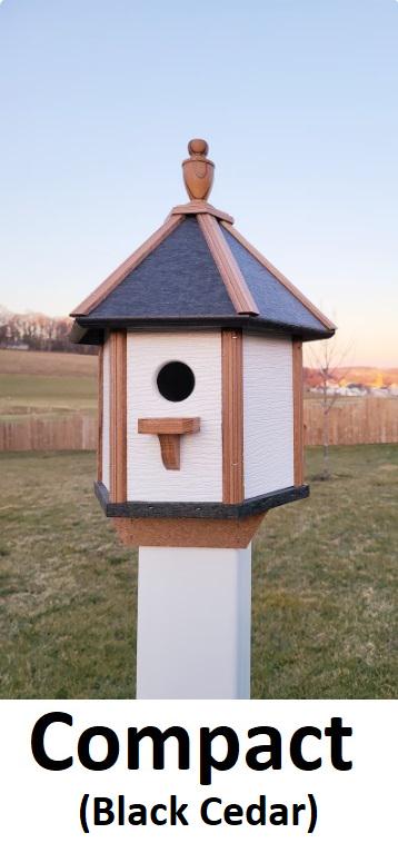 Poly Bird House - Amish Handmade - 1 Nesting Compartment - Weather Resistant - Bird Lovers - Outdoors - Garden - Backyard - Bird Sanctuary