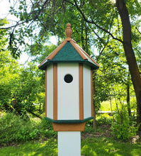 Load image into Gallery viewer, Birdhouse + Post &amp; Planter Kit - White - Planter/Post Set- Amish Handmade - Bird Lovers - Flowers - Outdoor Décor
