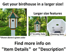 Load image into Gallery viewer, Country Bird House Amish Made, 1 Nesting Compartment Poly Birdhouse
