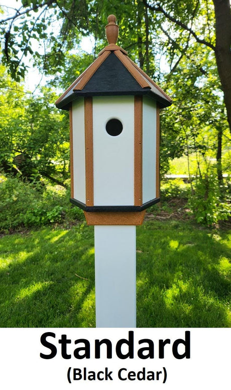 Poly Bird House - Amish Handmade - 1 Nesting Compartment - Weather Resistant - Bird Lovers - Outdoors - Garden - Backyard - Bird Sanctuary